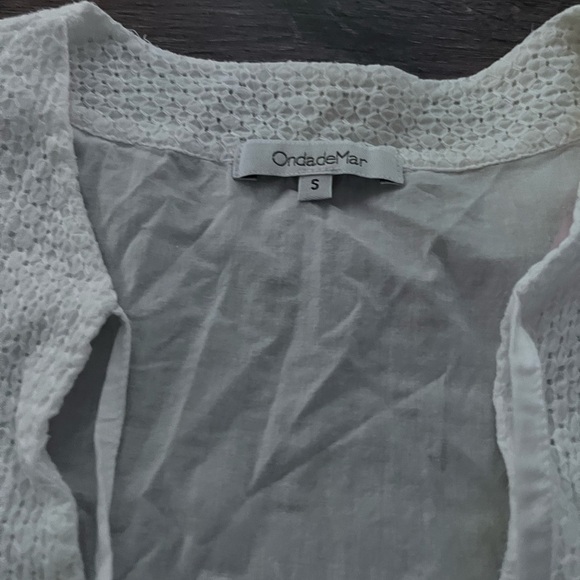 ODADEMAR long sleeve white cover up sz small - Picture 8 of 10